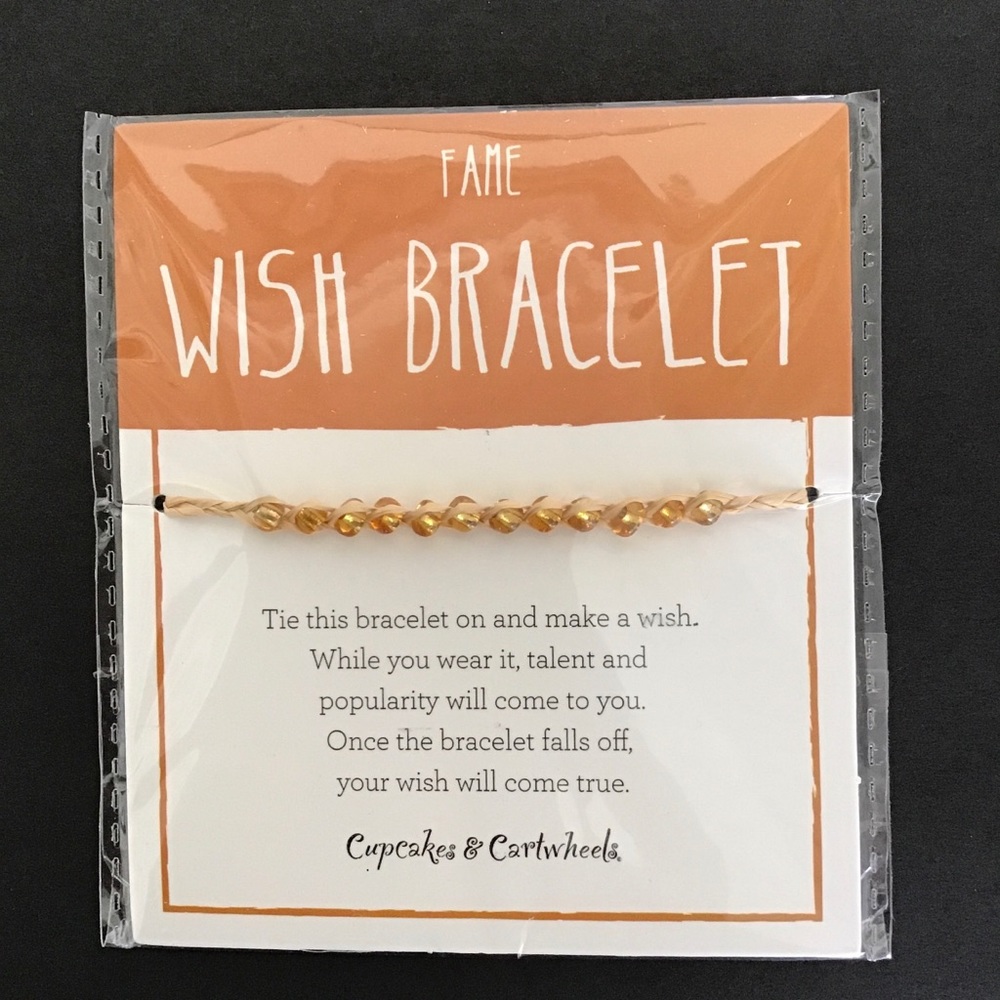 NWT CUPCAKES AND CARTWHEELS BRAIDED JUTE WISH BRACELET